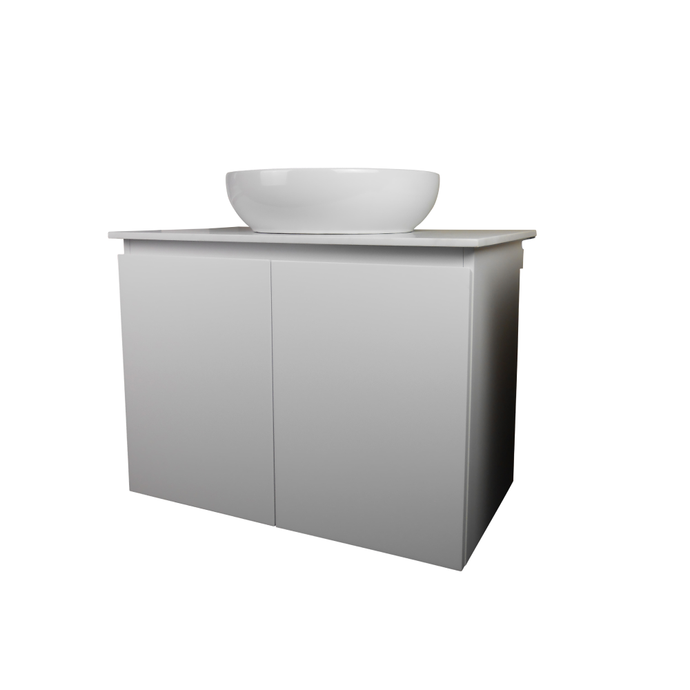 Ledin Banksia 600 Wall Hung Vanity - Satin White - 60BANSW-SS