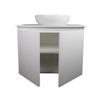 Ledin Banksia 600 Wall Hung Vanity - Satin White - 60BANSW-SS