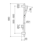 Caroma Liano II Rail Shower - Brushed Brass - 96473BB3A
