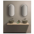 Globo T-Edge Round Countertop Basin 370mm - Travertino - B6T37TR