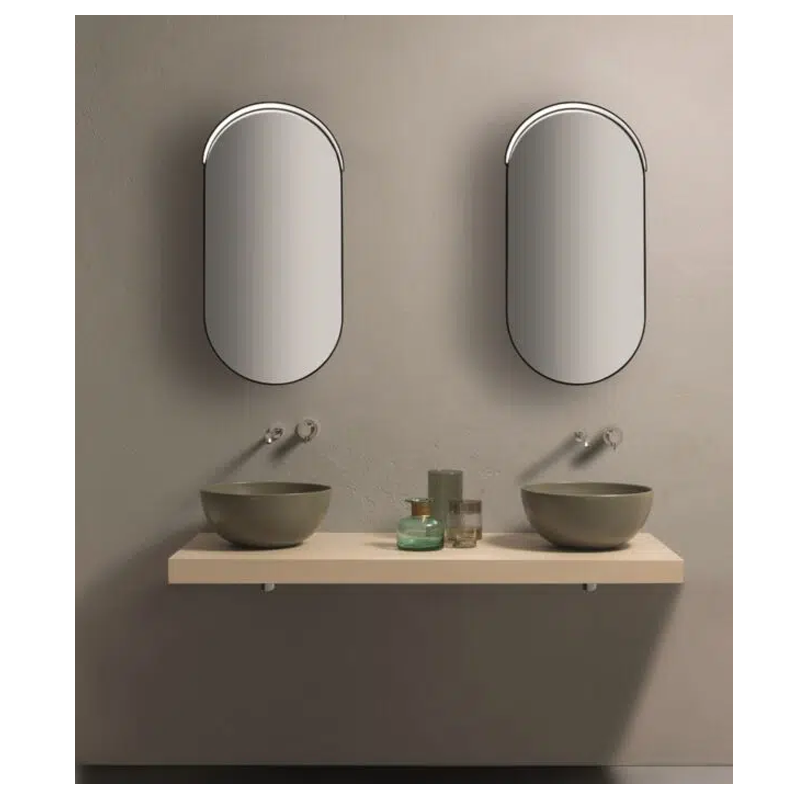 Globo T-Edge Round Countertop Basin 370mm - Castagno - B6T37CS