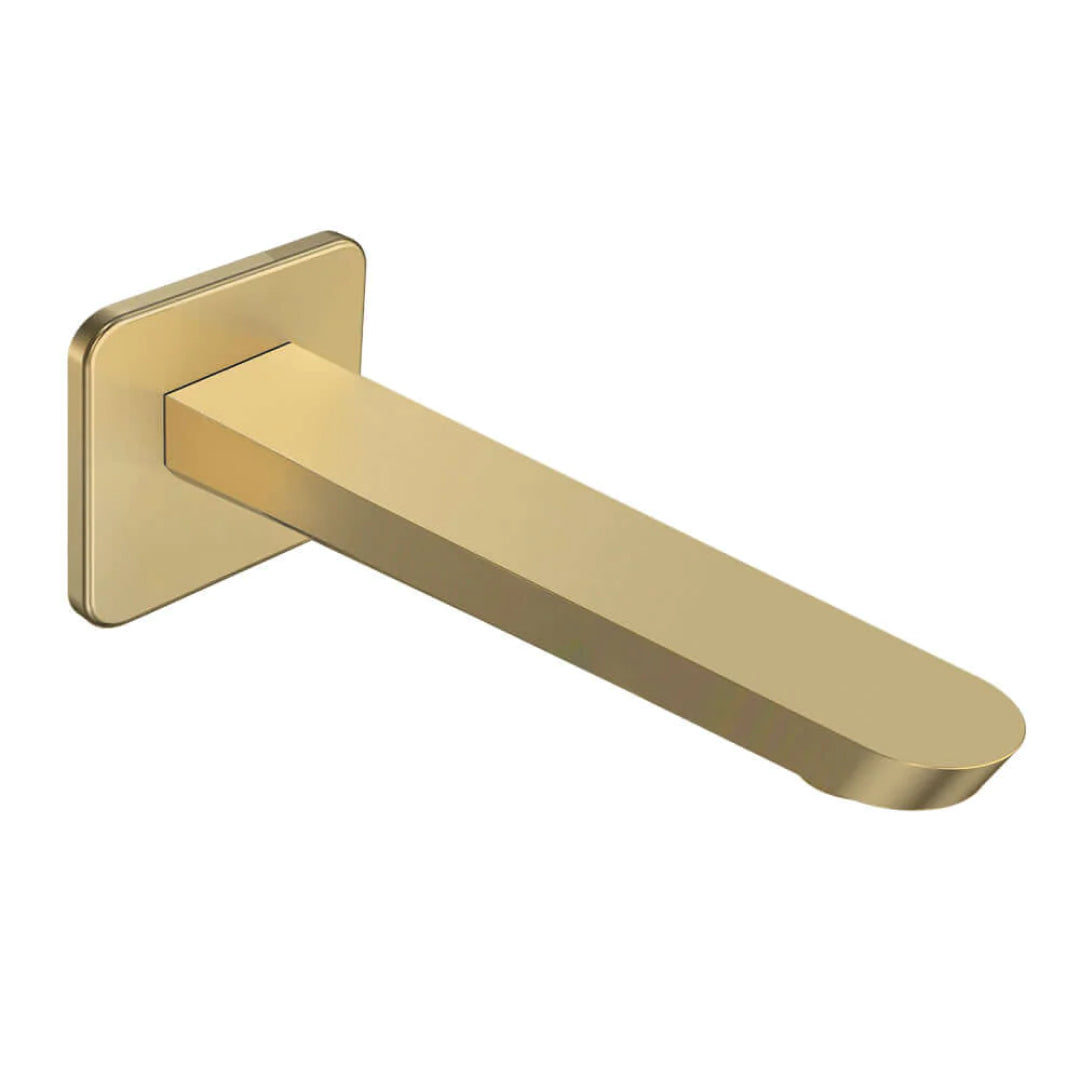 Parisi Loom 180mm Wall Bath/Basin Spout - Brushed Brass - LO.02WF180.46