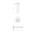 Parisi Loom 180mm Wall Bath/Basin Spout - Fucile - LO.02WF180.50