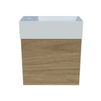 Timberline Lottie Wall Hung Vanity with Ceramic Liberty Top & Basin - Left Hand Offset - LOTV480LLIBW