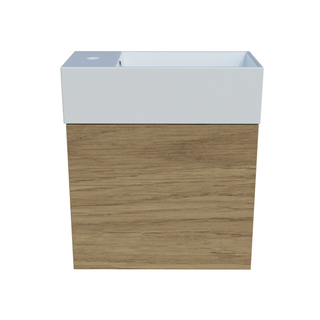 Timberline Lottie Wall Hung Vanity with Ceramic Liberty Top & Basin - Left Hand Offset - LOTV480LLIBW