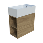 Timberline Lottie Wall Hung Vanity with Ceramic Liberty Top & Basin - Right Hand Offset - LOTV480RLIBW
