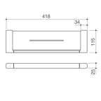 Caroma Luna Metal Shelf - Chrome - 99610C