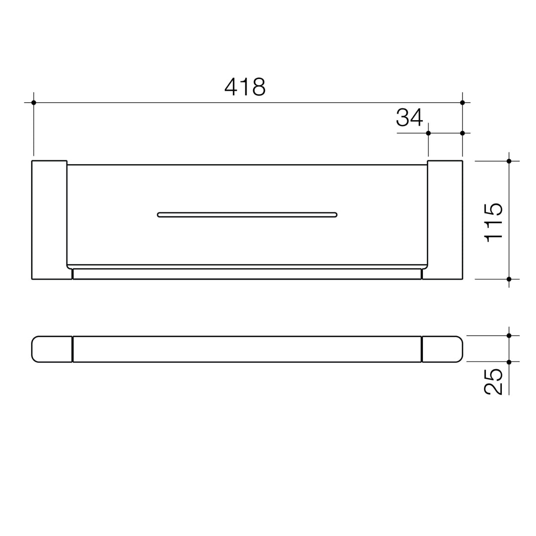 Caroma Luna Metal Shelf - Chrome - 99610C