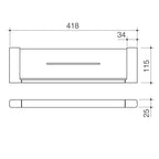 Caroma Luna Metal Shelf - Brushed Brass - 99610BB