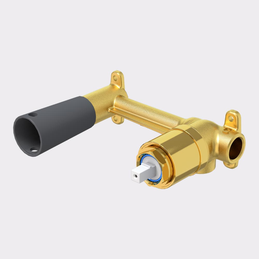 Argent Pace 2.0 Wall Basin Mixer (Includes In-Wall Body) - LF Brushed Gold W344285B + M303500