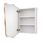 Turner Hastings Mayer Shield Mirror 800 Shaving Cabinet - Brushed Brass MA407SC-BB