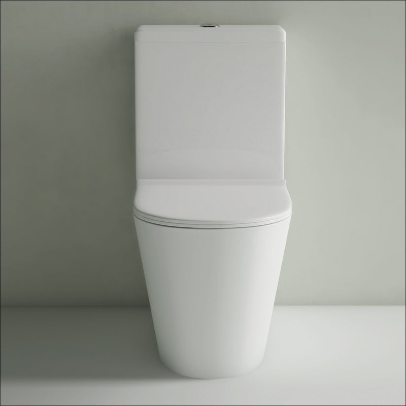 Studio Bagno Manhattan MAN001 Rimless Back to Wall Toilet Suite - Back Inlet