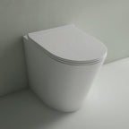 Studio Bagno Manhattan Matte White Wall Faced Pan Including OLI 74 (Mechanical) Cistern & Button - Gold Button - MAN002/MW + 601602/MC + OL154962