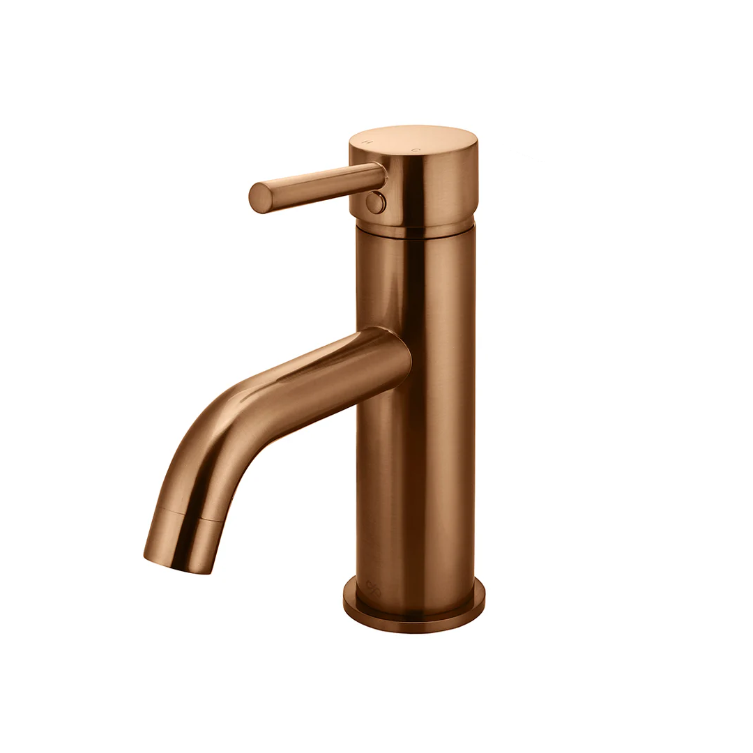 Meir Round Curved Basin Mixer - Lustre Bronze MB03-PVDBZ