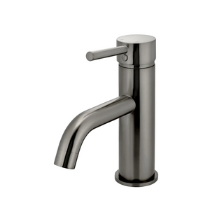 Meir Round Curved Basin Mixer - Shadow Gun Metal MB03-PVDGM