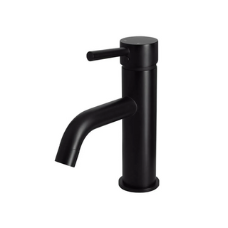 Meir Round Curved Basin Mixer - Matte Black MB03