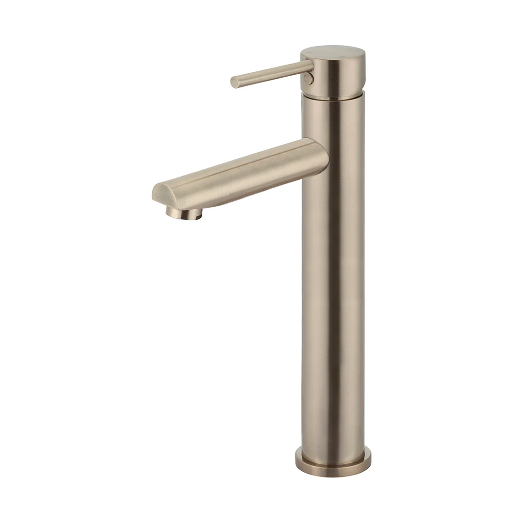 Meir Round Tall Basin Mixer - Champagne MB04-R2-CH
