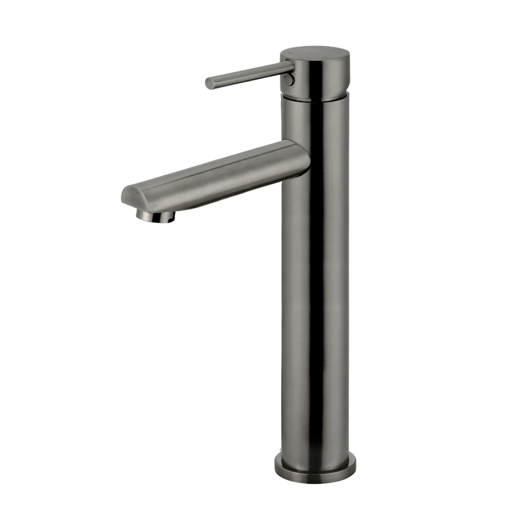 Meir Round Tall Basin Mixer - Shadow Gun Metal MB04-R2-PVDGM