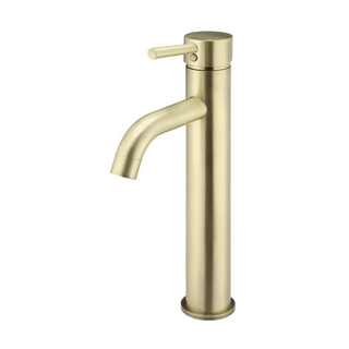 Meir Round Tall Curved Basin Mixer - PVD Tiger Bronze MB04-R3-PVDBB