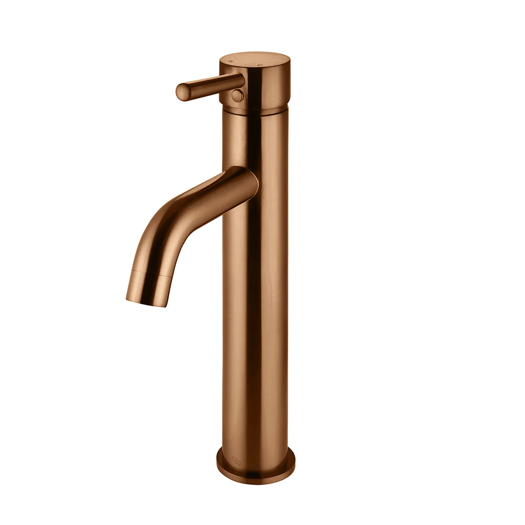 Meir Round Tall Curved Basin Mixer - Lustre Bronze MB04-R3-PVDBZ