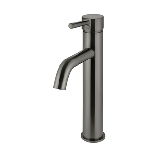 Meir Round Tall Curved Basin Mixer - Shadow Gun Metal MB04-R3-PVDGM