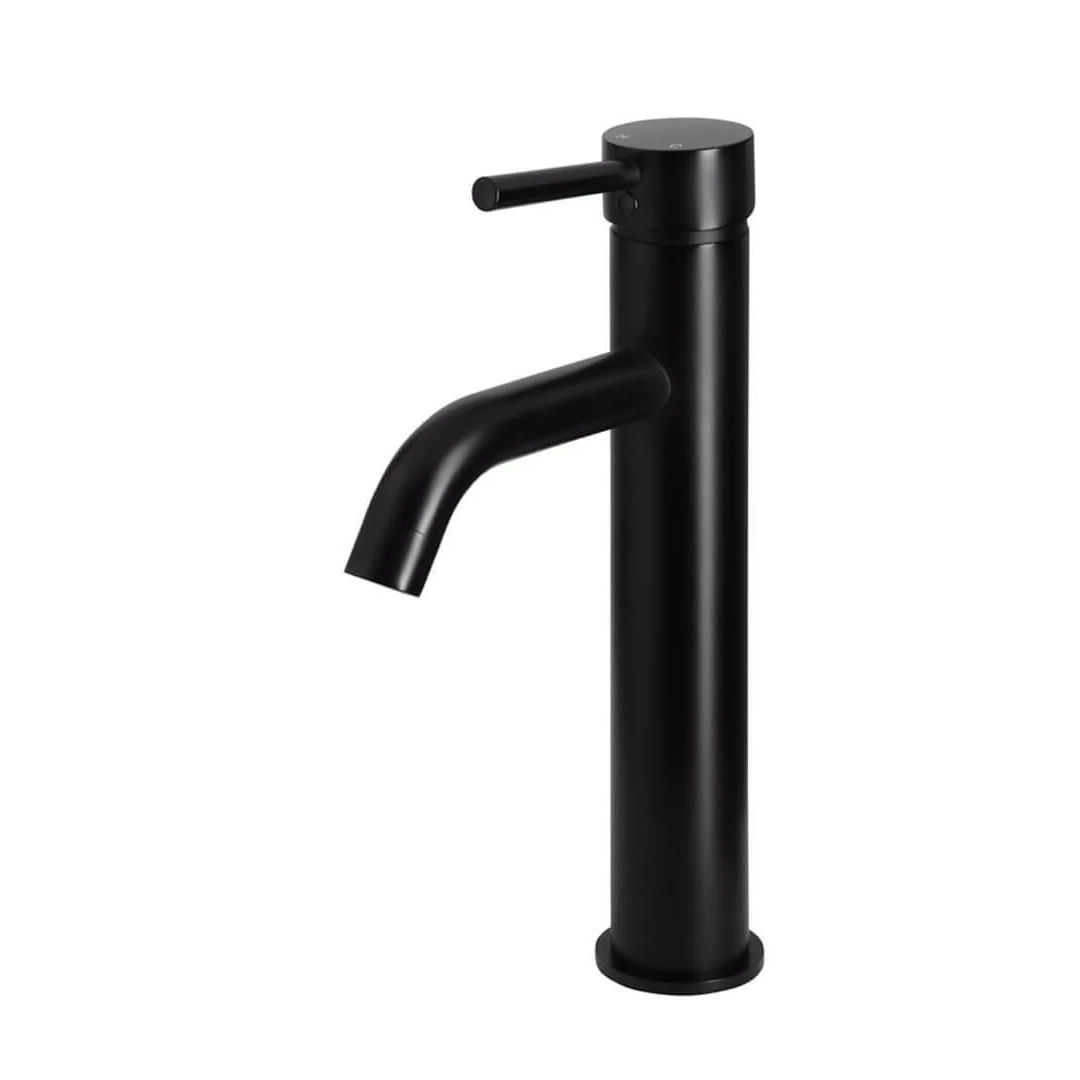 Meir Round Tall Curved Basin Mixer - Matte Black MB04-R3