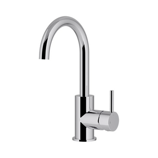 Meir Round Gooseneck Basin Mixer With Cold Start - Polished Chrome MB17-C