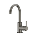 Meir Round Gooseneck Basin Mixer With Cold Start - Shadow Gun Metal MB17-PVDGM
