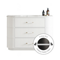 Parisi Moda 1200 Floorstanding Matte White Cabinet with Handles - Fucile No Tap Hole