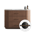 Parisi Moda 1200 Floorstanding Natural Oak Cabinet with Handles - Fucile No Tap Hole
