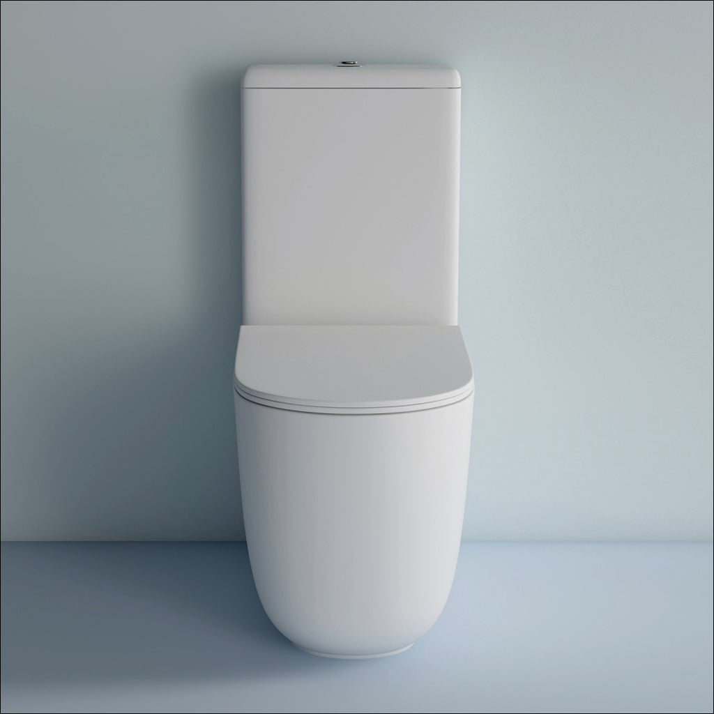 Studio Bagno Milady Rimless Matte White Back To Wall Toilet Suite - MIL001/MW
