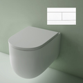 Studio Bagno Milady Gloss White Wall Hung Toilet Including Mechanical Expert Evo Low Level Under Bench Cistern & Matte White Button - MIL003/002/MC + OL0659042