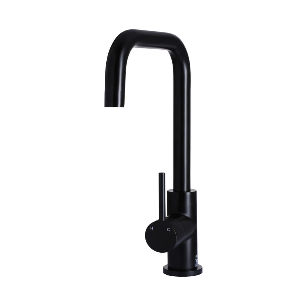 Meir Round Kitchen Mixer - Matte Black MK02