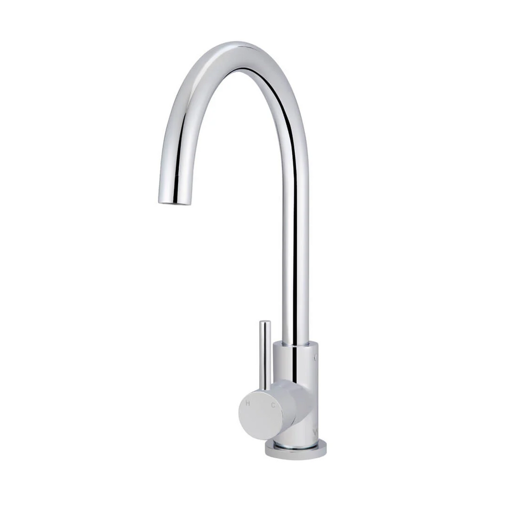 Meir Round Gooseneck Kitchen Mixer - Chrome - MK03-C