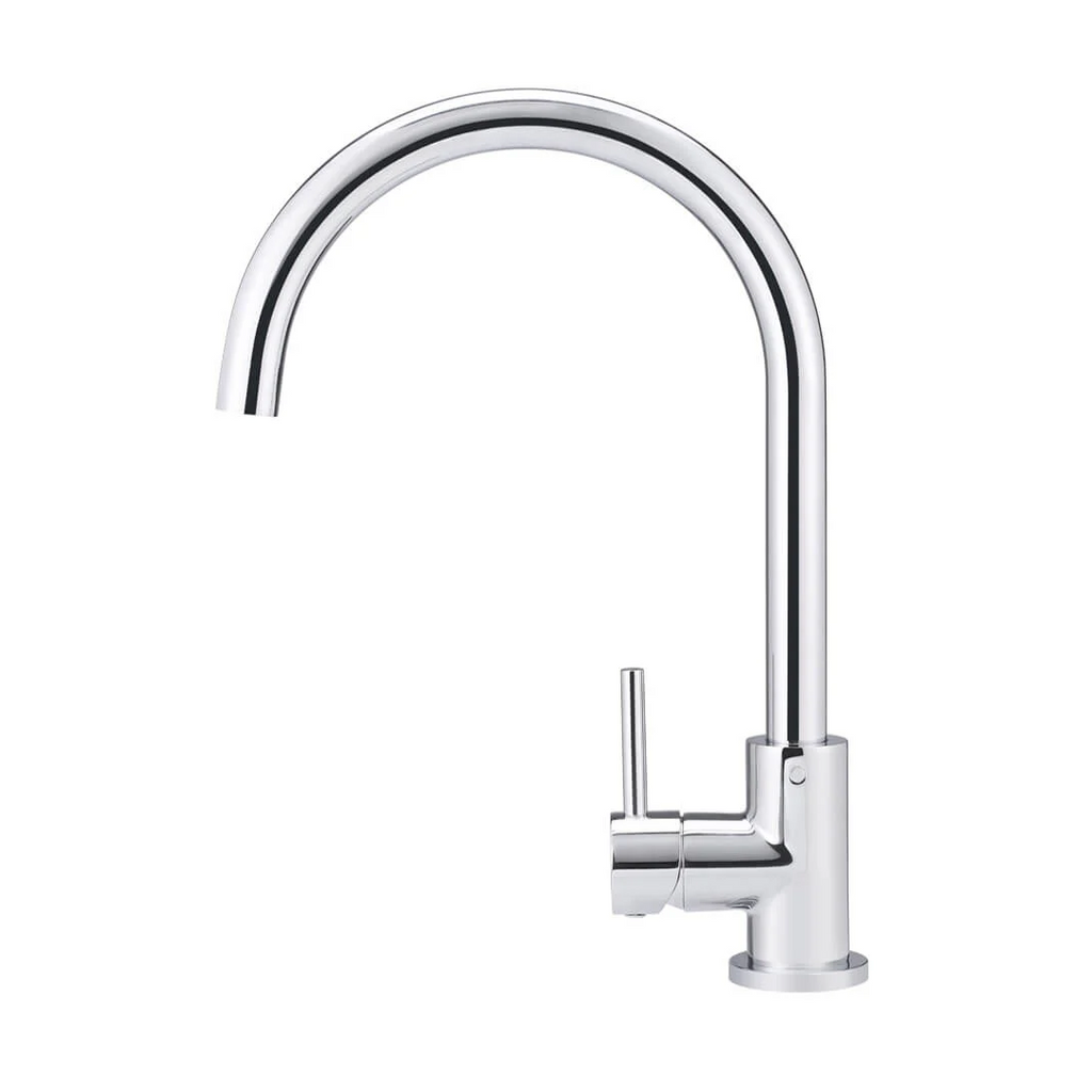 Meir Round Gooseneck Kitchen Mixer - Chrome - MK03-C