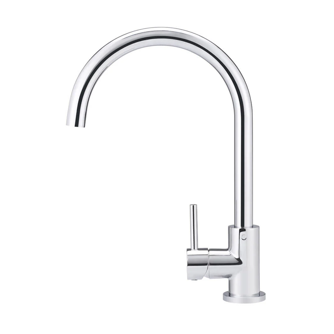 Meir Round Gooseneck Kitchen Mixer - Chrome - MK03-C