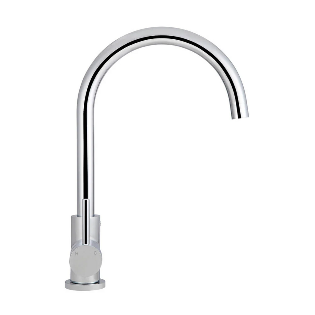 Meir Round Gooseneck Kitchen Mixer - Chrome - MK03-C