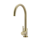 Meir Round Gooseneck Kitchen Mixer - PVD Tiger Bronze - MK03-PVDBB