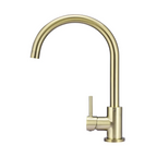 Meir Round Gooseneck Kitchen Mixer - PVD Tiger Bronze - MK03-PVDBB