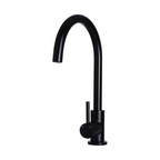 Meir Round Gooseneck Kitchen Mixer - Matte Black - MK03