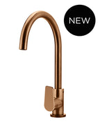 Meir Round Paddle Gooseneck Kitchen Mixer - PVD Lustre Bronze MK03PD-PVDBZ