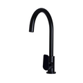 Meir Round Gooseneck Sink Mixer w/Paddle Hand - Matte Black - MK03PD