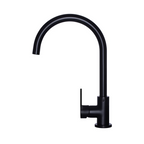 Meir Round Gooseneck Sink Mixer w/Paddle Hand - Matte Black - MK03PD