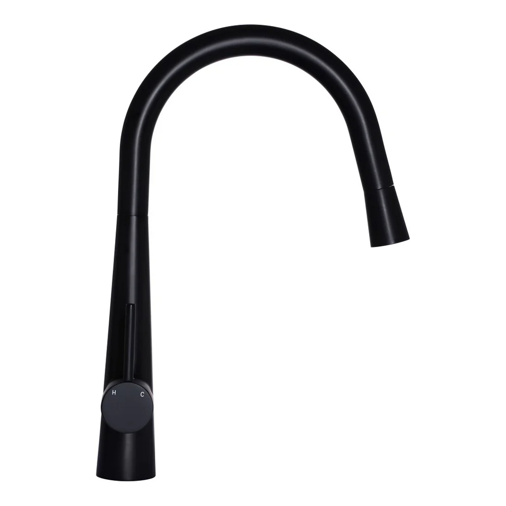 Meir Round Pull Out Sink Mixer - Matte Black - MK07