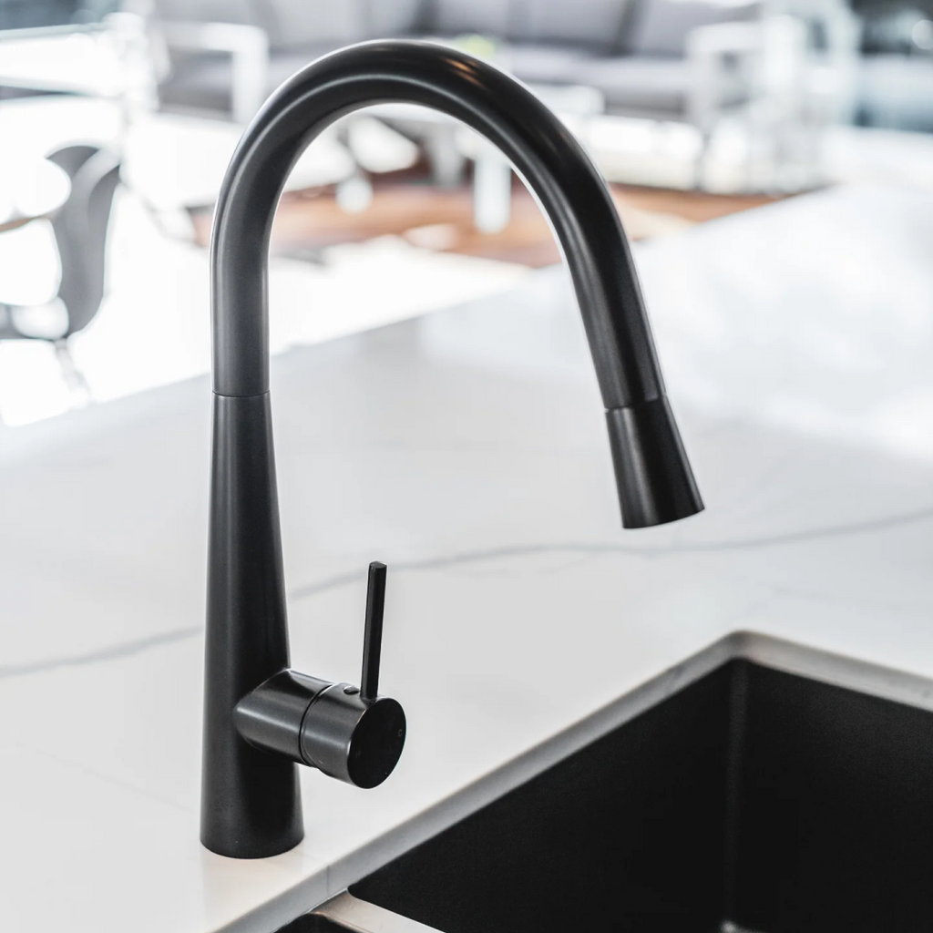 Meir Round Pull Out Sink Mixer - Matte Black - MK07