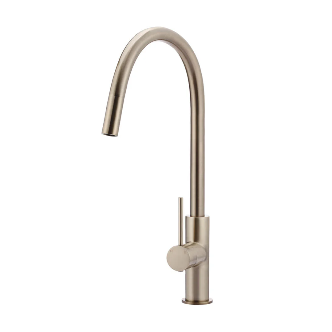 Meir Round Piccola Pull-Out Kitchen Mixer - Champagne MK17-CH
