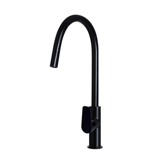 Meir Round Paddle Piccola Pull-Out Kitchen Mixer - Matte Black MK17PD