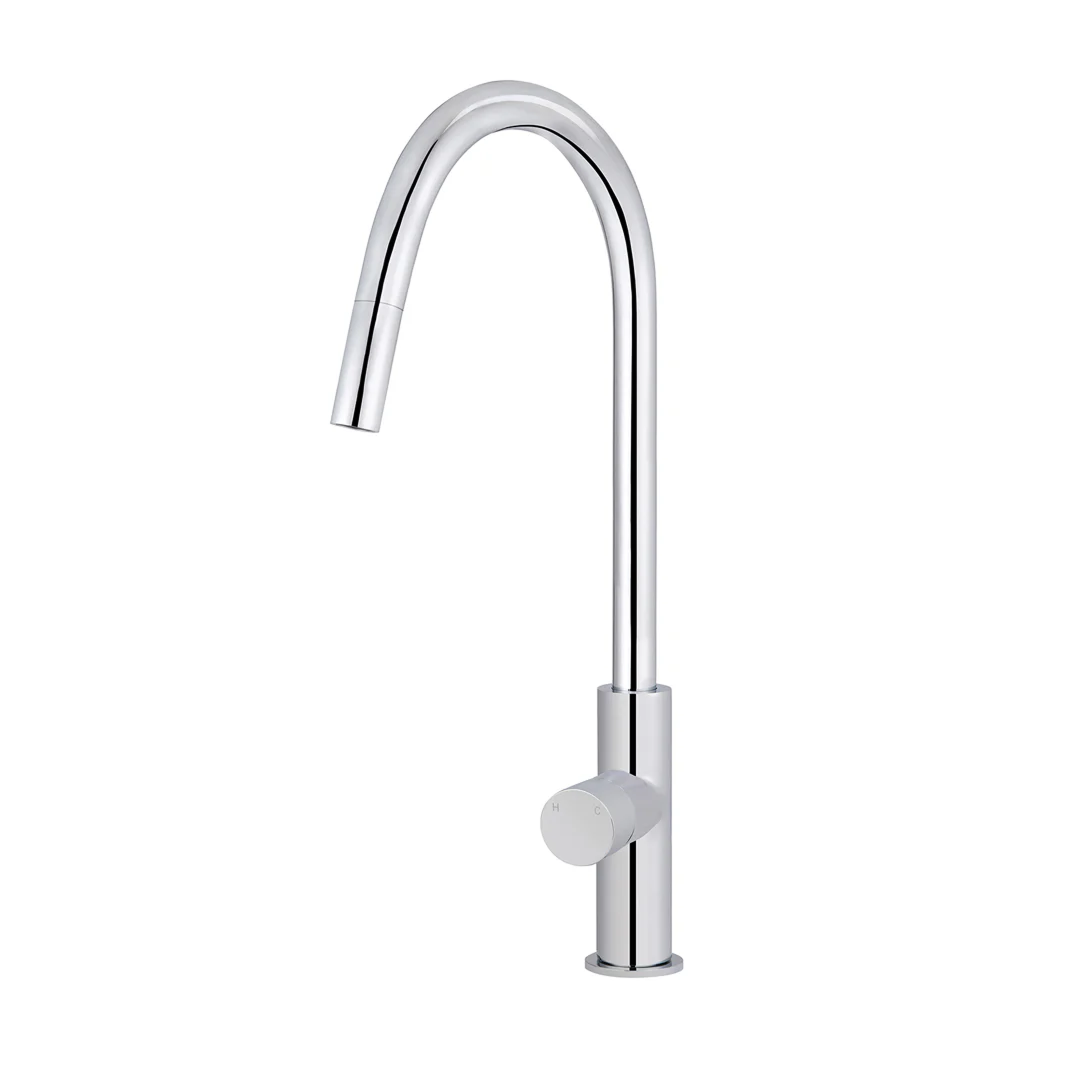 Meir Round Pinless Piccola Pull-Out Kitchen Mixer - Polished Chrome MK17PN-C