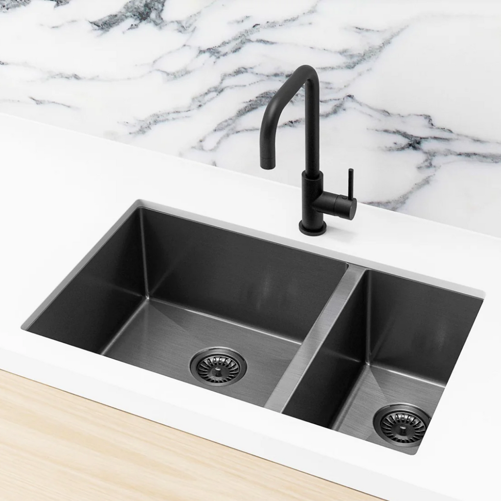 Meir Lavello 670 1 & 1/2 Bowl Sink - Brushed Gun Metal - MKSP-D670440-GM