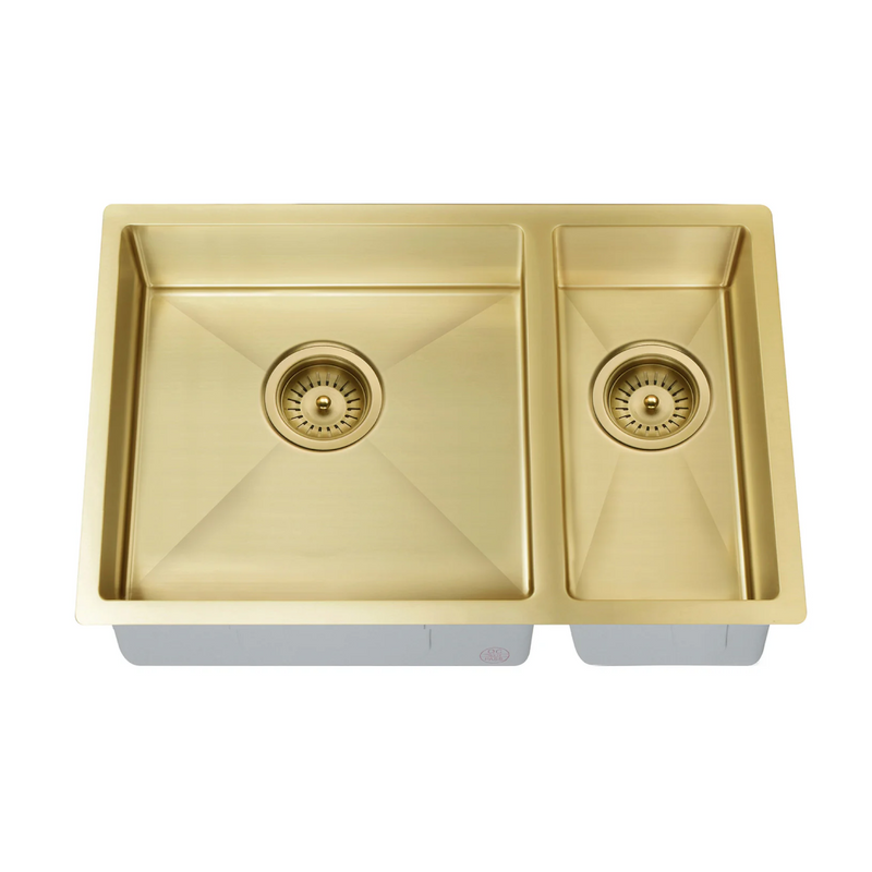 Meir Lavello 670 1 & 1/2 Bowl Sink - Brushed Bronze Gold